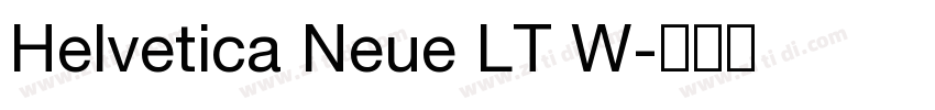 Helvetica Neue LT W字体转换